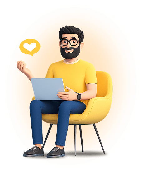 Developer working on laptop